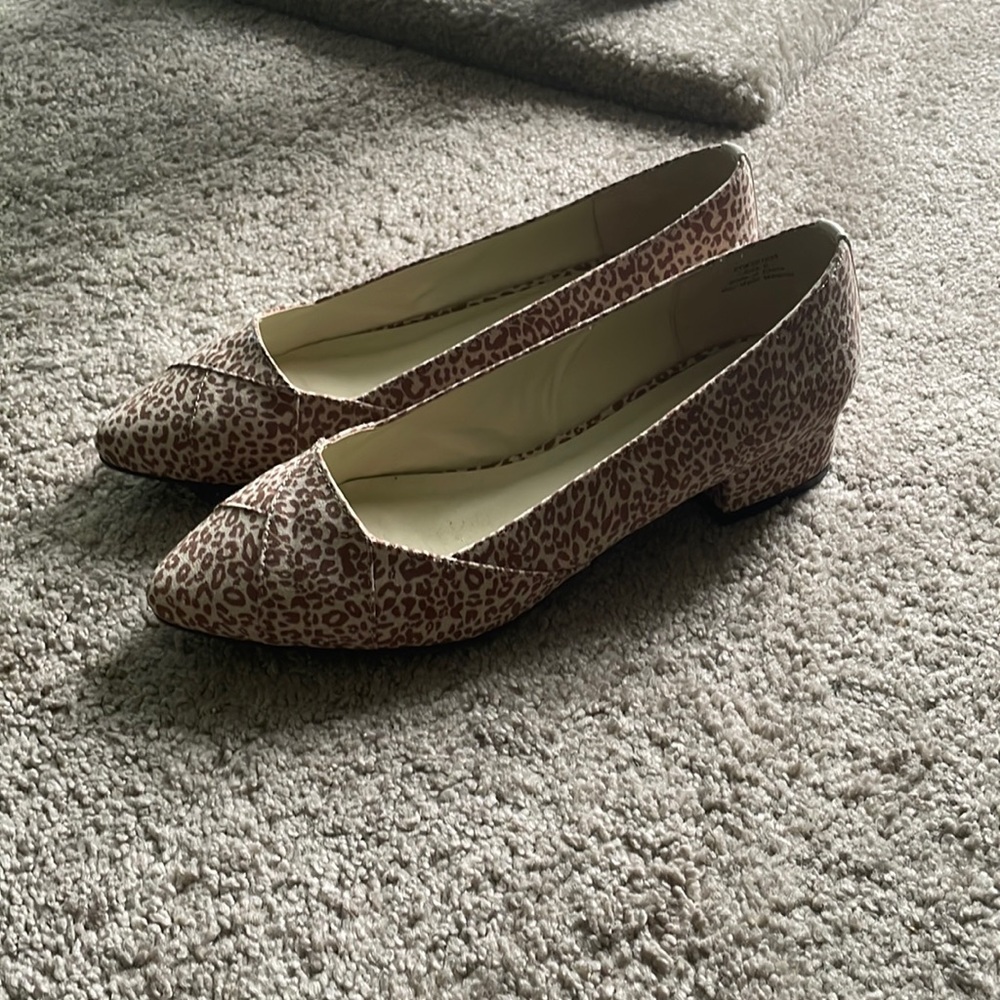 Nude Cheetah Flats Heels